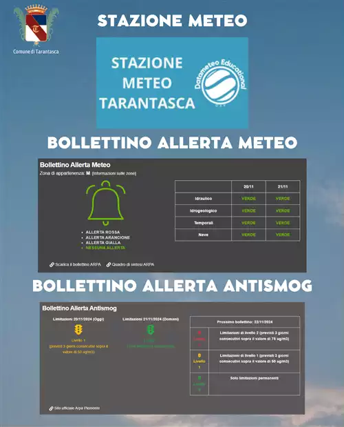 NUOVI SERVIZI METEO E ANTISMOG