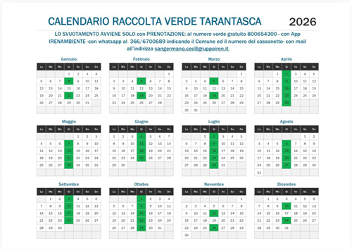 Raccolta del verde porta a porta