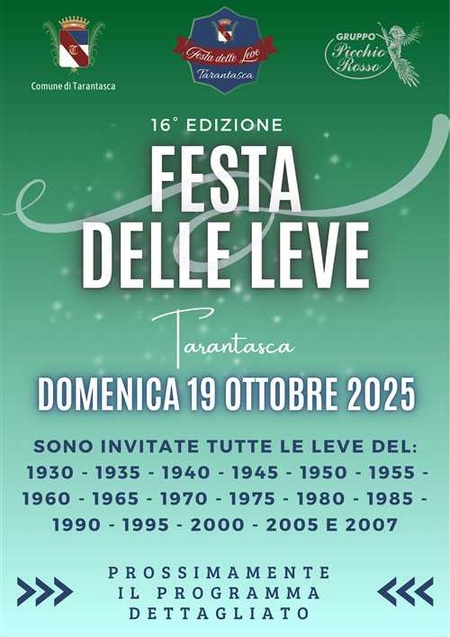 FESTA DELLE LEVE 2025