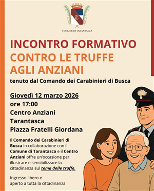 Incontro formativo contro le truffe agli anziani