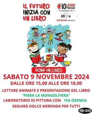LETTURE ANIMATE E LABORATORIO DI PITTURA IN OCCASIONE DI #IOLEGGOPERCHÈ