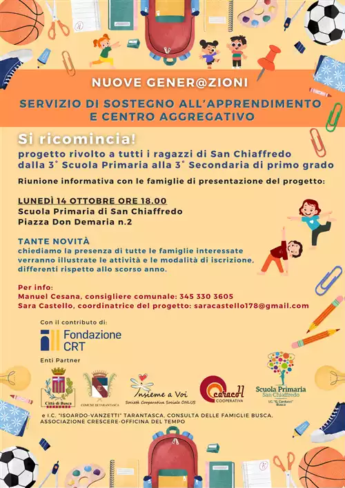 NUOVE GENER@ZIONI A SAN CHIAFFREDO