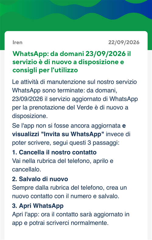 Numero verde raccolta rifiuti