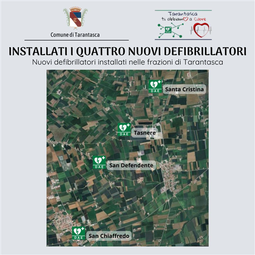 Installati i quattro nuovi defibrillatori