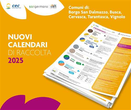 NUOVO CALENDARIO RACCOLTA DIFFERENZIATA