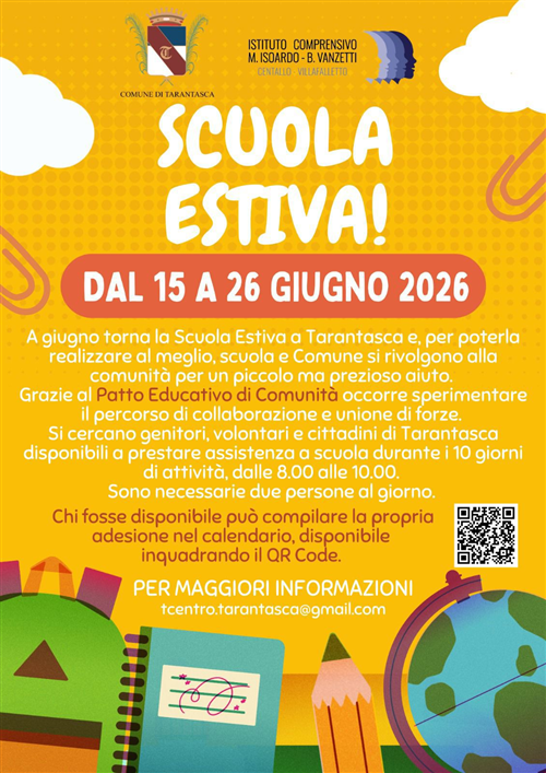 Scuola estiva 2026 a Tarantasca: un'estate che fa comunità!